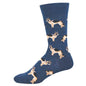 Navy German Shepherds - Men's Crew Sock