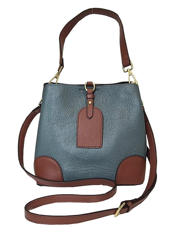 Blue Stylish Genuine Leather Handbag