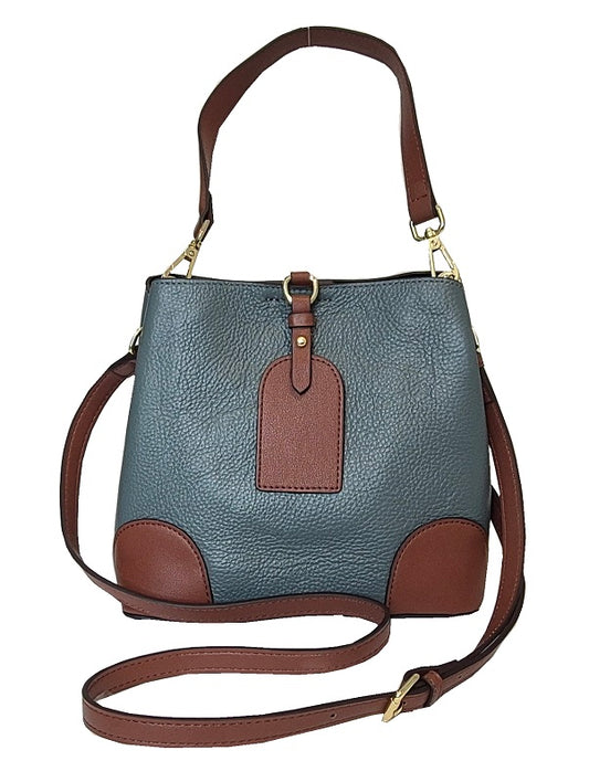 Blue Stylish Genuine Leather Handbag