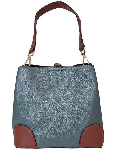 Blue Stylish Genuine Leather Handbag