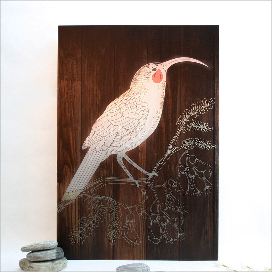 Dark Wood Huia Art