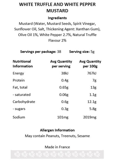 Mustard – White Pepper & White Truffle