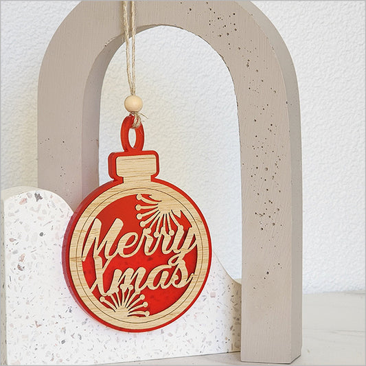 Acrylic Bauble: Merry Xmas