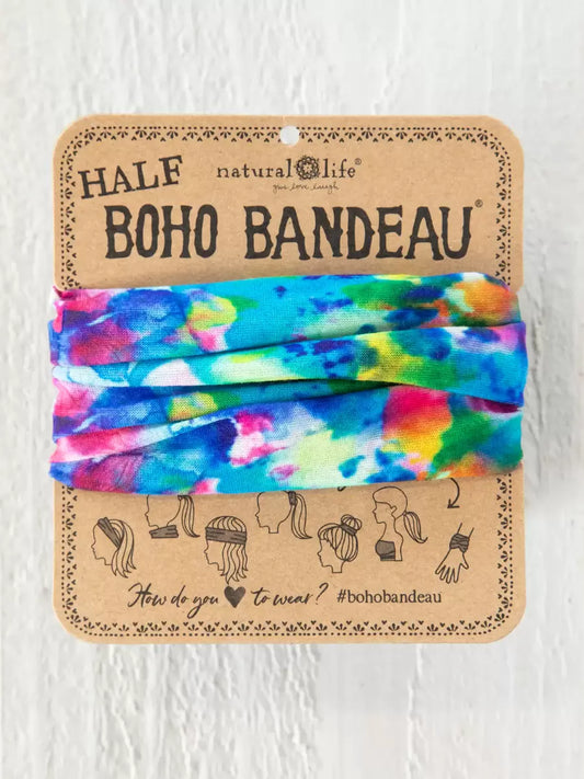 Half Boho Bandeau - Blue Rainbow