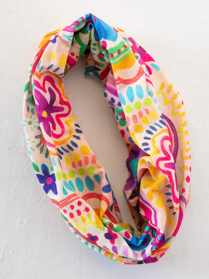 Boho Bandeau Rainbow Doodle