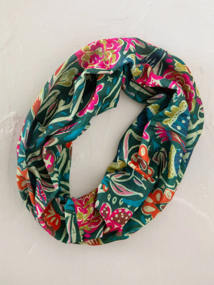 Half Boho Bandeau - Green Floral