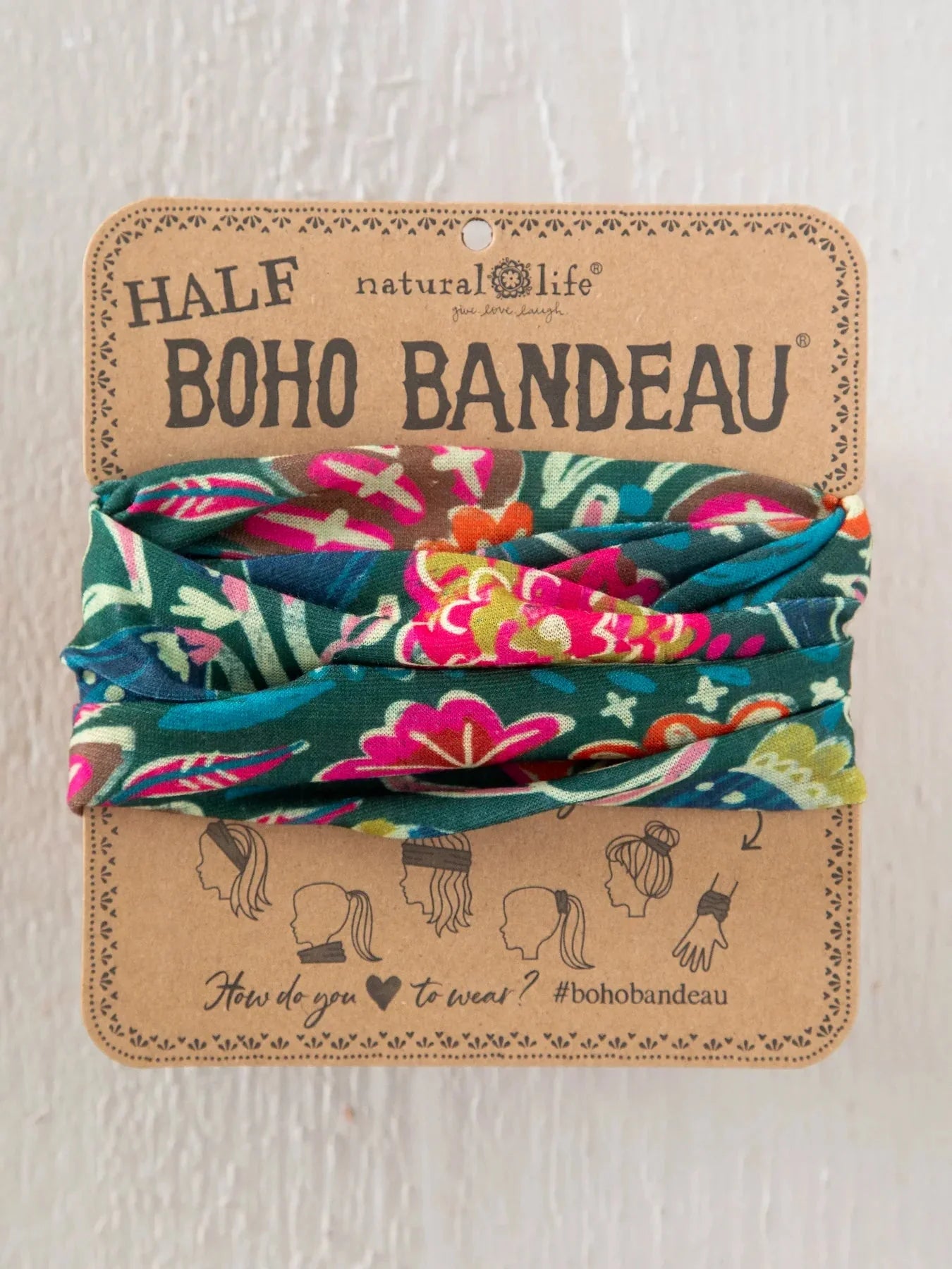 Half Boho Bandeau - Green Floral