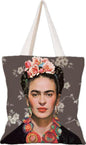 Grey Floral Frida Kahlo Bag