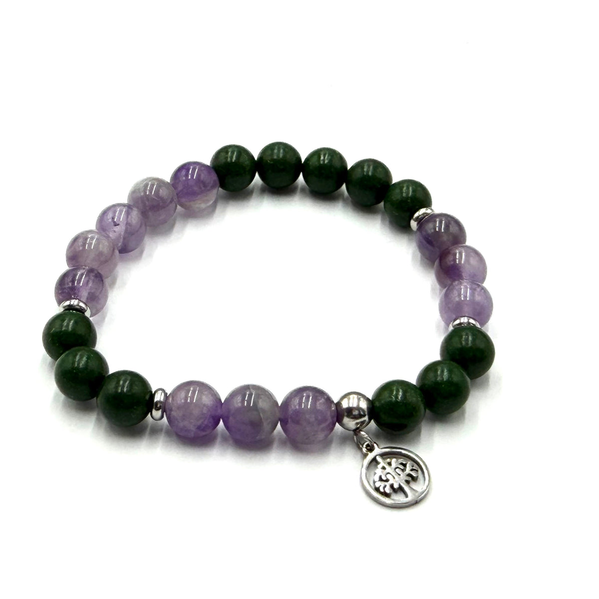 Herbal Therapy Perfumed Bracelet Frankincense and Amethyst with Tree of Life Charm