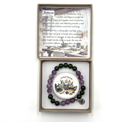 Herbal Therapy Perfumed Bracelet Frankincense and Amethyst with Tree of Life Charm