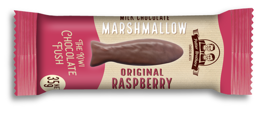 Rapberry Marshmallow Fush in Milk Chocolate 35g