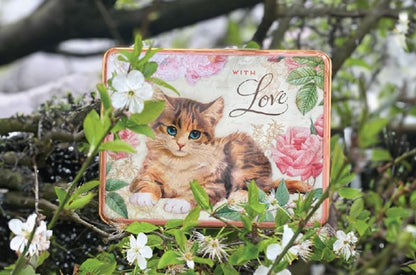 With Love Cat Biscuit Tin