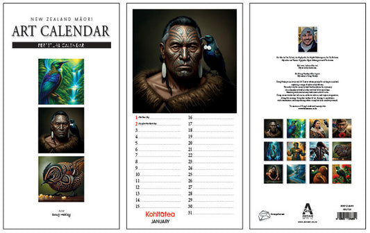 Doug Healey Calendar - Maori Artwork Perpetual Calendar