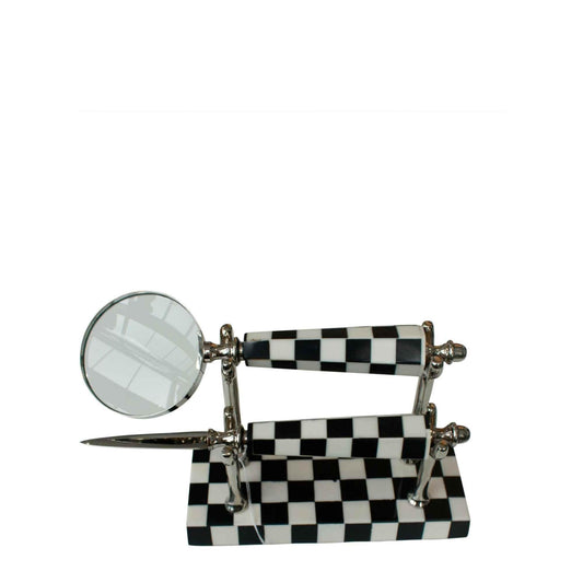 Checker Letter Opener & Magnifier on Stand