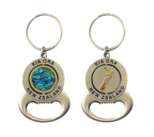 Kia Ora Double Sided Bottle Opener Keyring