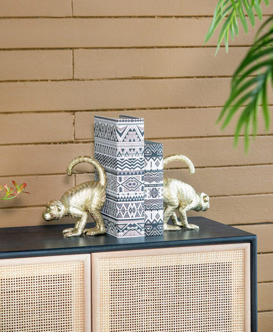 Gold Monkey Bookends