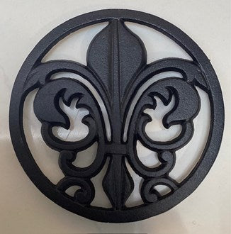 Cast Iron Fleur De Lis trivet