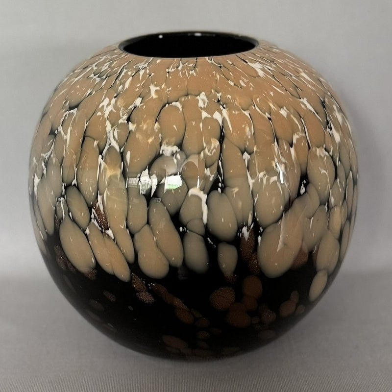 Round Black Vase