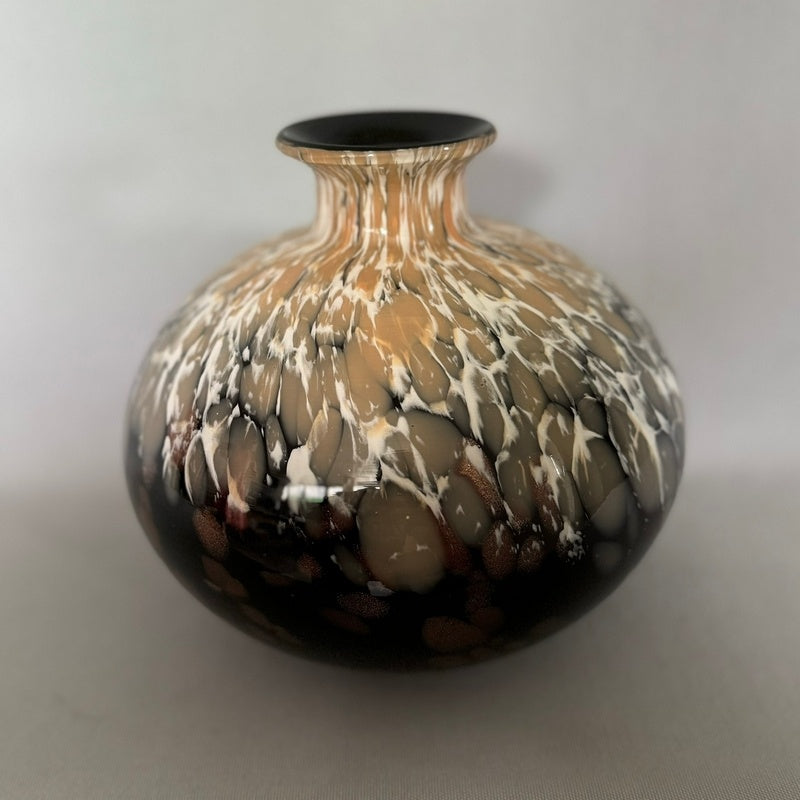 Round Black Vase