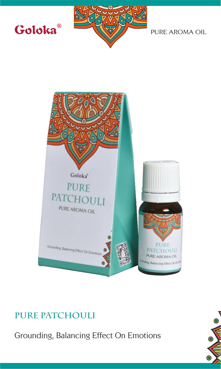 Goloka Pure Patchouli Aroma Oil 10 ml Pack