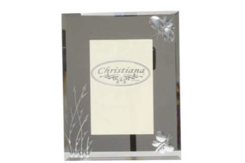 Glass Butterfly Photo Frame