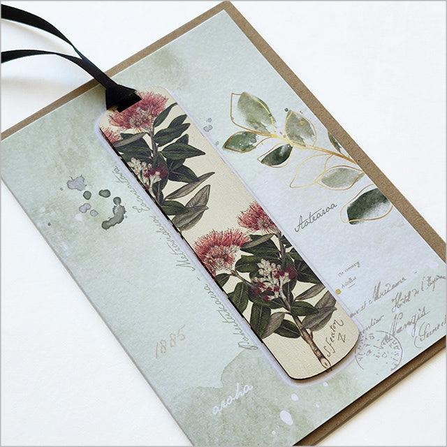 Greeting Card: Sarah Featon Pohutukawa With Bookmark