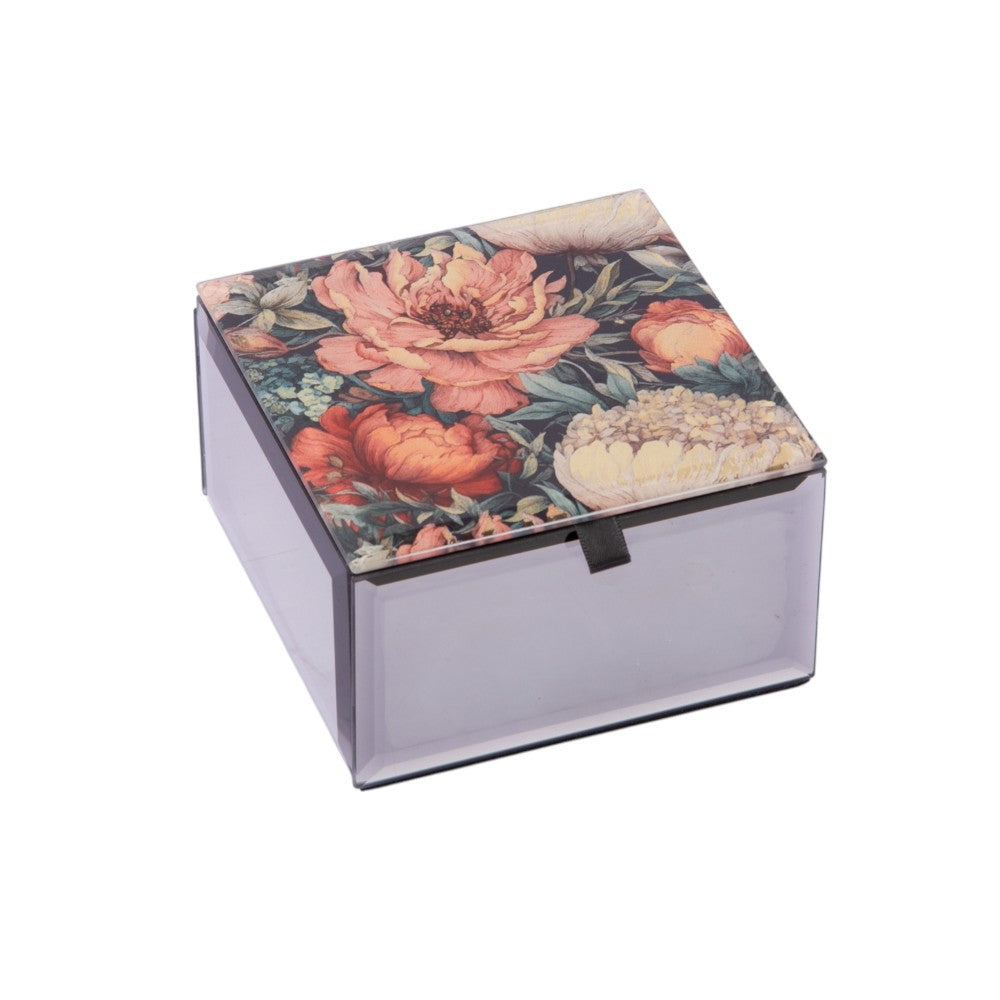 Red Flowers Trinket Box