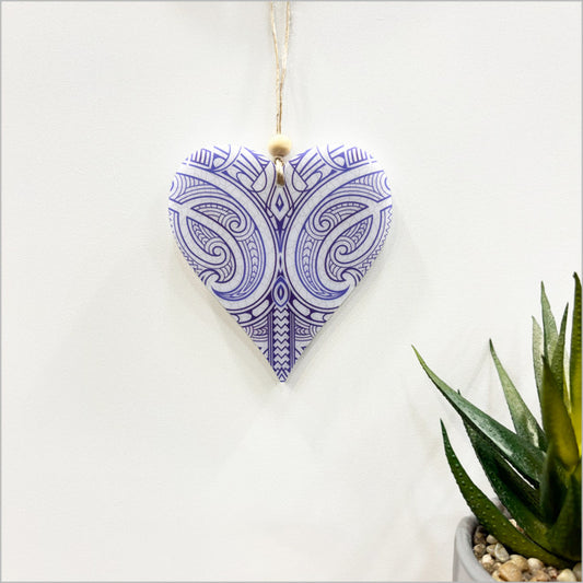 Hanging Ornament Heart Moko
