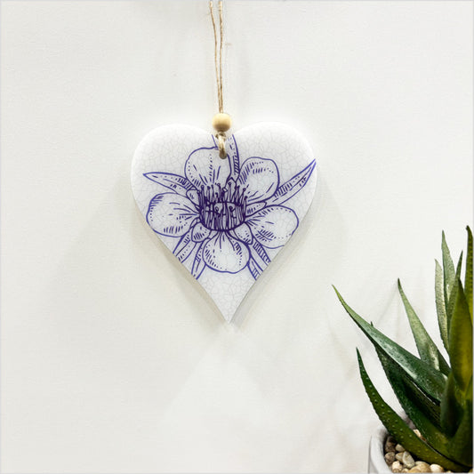 Ornament Printed: Heart Manuka