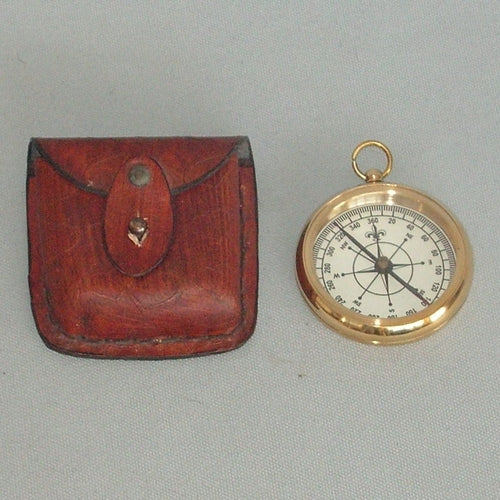 Compass In Leather Pouch