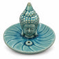 Buddha Blue Ceramic Incense Holder