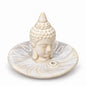 Buddha Cream Ceramic Incense Holder