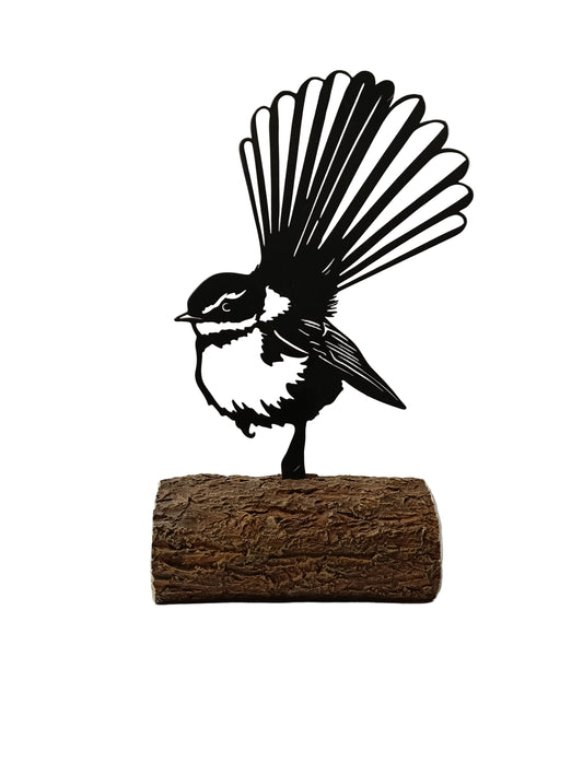 Fantail On Log