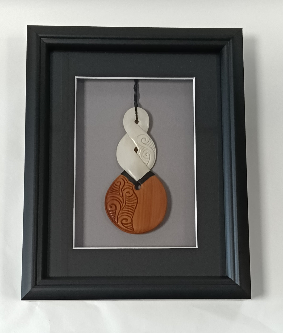 Framed Wood & Bone Twist