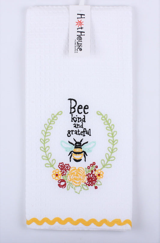 Tea Towel "Bee kind and grateful "