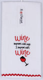Tea Towel "Wine improves with age"