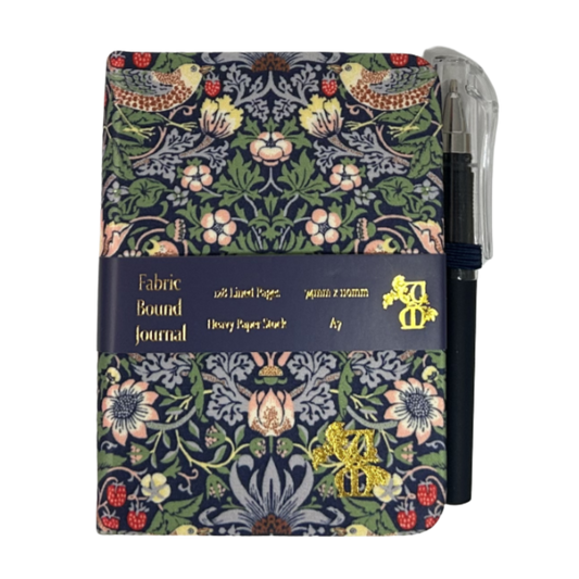 Journal - A7 Strawberry Thief With Pen