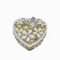 Trinket Box Heart with Flower & Hearts
