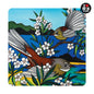 Jo May Individual Acrylic Coaster with Fantails in Manuka