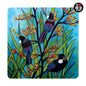 Jo May Individual Acrylic Coaster with Tui in Flax