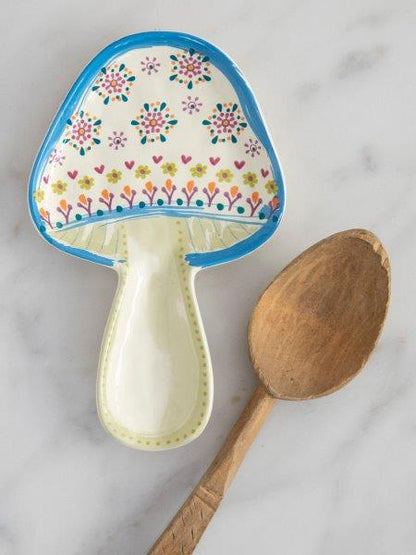 Mushroom Ceramic Spoon Rest