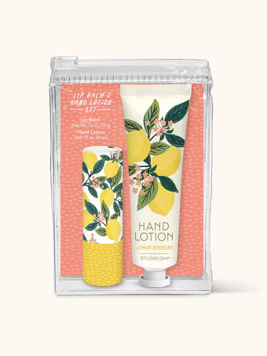 The Lemon Tree Lip Balm & Hand Lotion Set