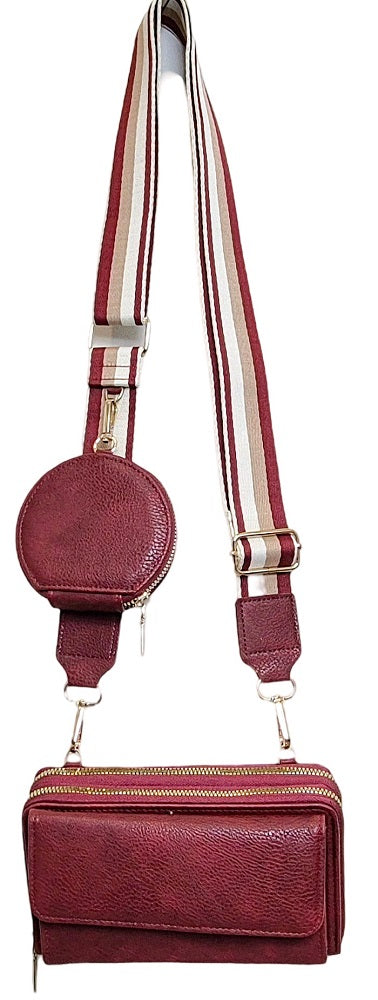 Chic Crossbody Bag Maroon