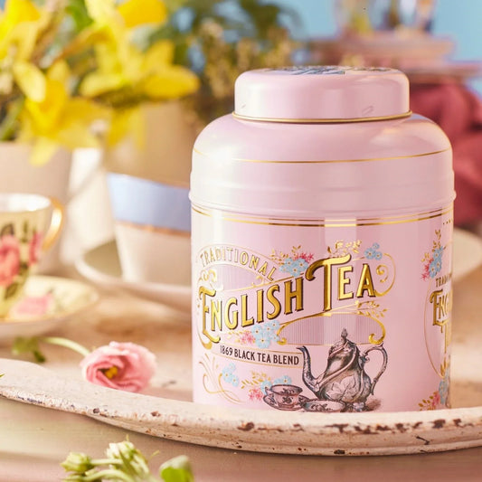 Vintage Victorian Pink 80 Teabag Tin