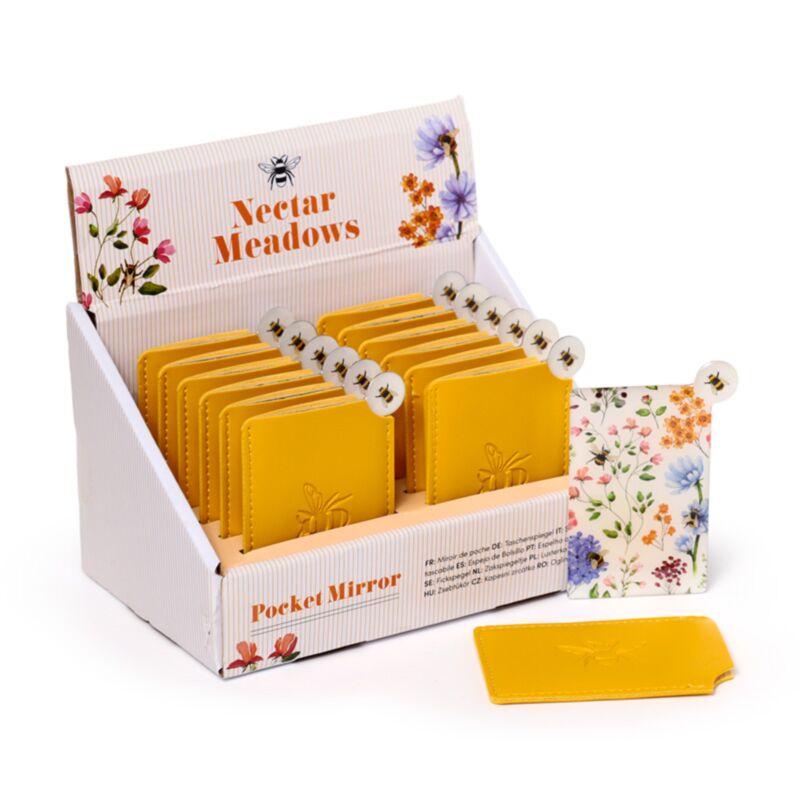 Bee Pocket Mirror in Sleeve