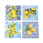 Square Lemons Coaster Set 4