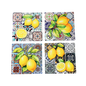Square Lemons Coaster Set 4