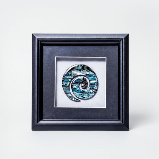 Framed Paua Koru