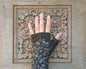 Green Korokio merino fingerless gloves