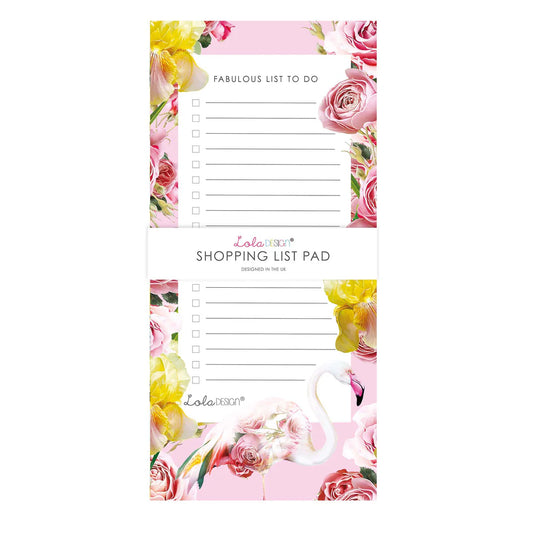 Botanical Flamingo magnetic to-do list pad